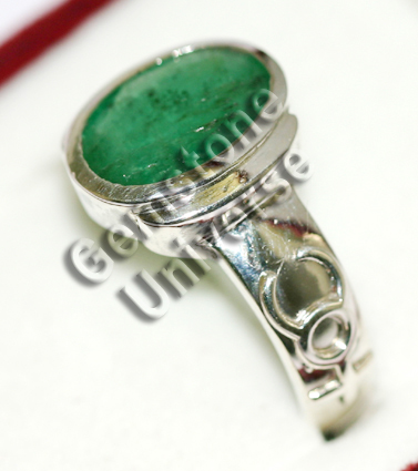 Natural Zambian Emerald of 2.54 carats set in sterling liver 925 made available to gemstoneuniverse Patron on 12th Feb