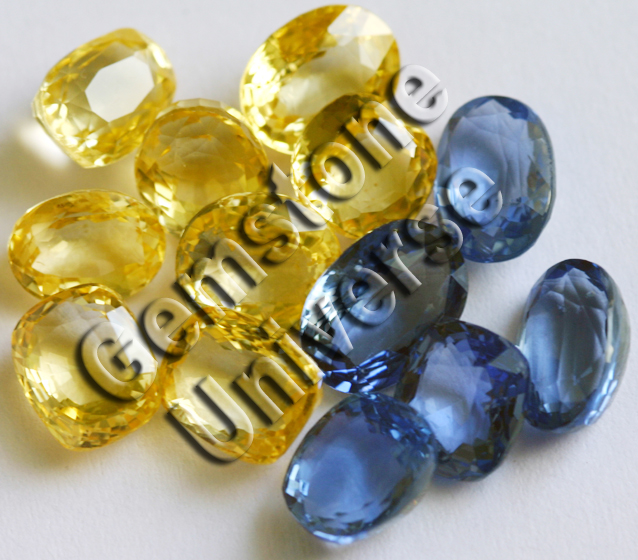 Internally Flawless Lot of Natural, Unheated Yellow Sapphires and Blue Sapphires have been certified and uploaded today on gemstoneuniverse.com