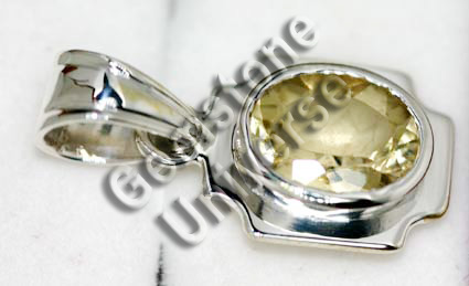Deific Jupiter Talisman- Untreated Heliodor set in Silver pendant. Lovely Jupiter energies-Bountiful!