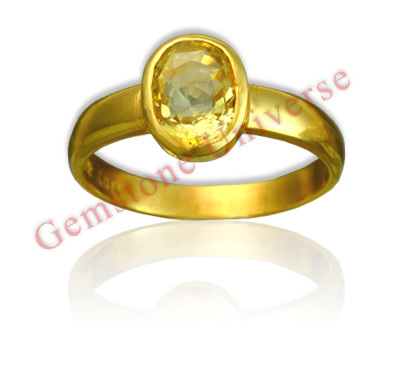 Awesome Unheated Sri Lankan Yellow Sapphire in 22KDM Gold ring with the winsome Golden Yellow color. Focus your conscious this one and you instantly feel happy. Positive Guru Energies. Yellow Sapphire-The gemstone of Jupiter! Pukhraj-Brihaspati Ratna!