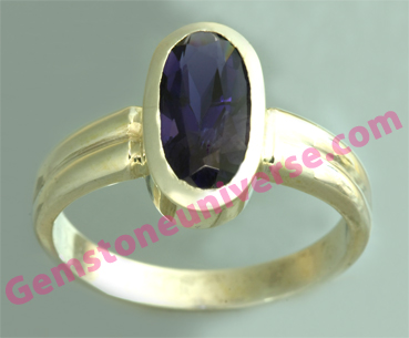 This Bluish Violet shade of Untreated and fully natural Iolite is much sought after especially when clarity levels are exceptional. Iolite gives very good results as a substitute of Blue Sapphires. Iolite the superior substitute gemstone for Saturn set in