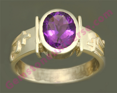 Extravagant Violet! Scintillating lustre! This flawless gemstone is a fully natural and untreated Madagascar Amethyst filled with Saturn energies! Amethyst the superior alternative for Blue Sapphire – The gemstone of the Karmic planet S