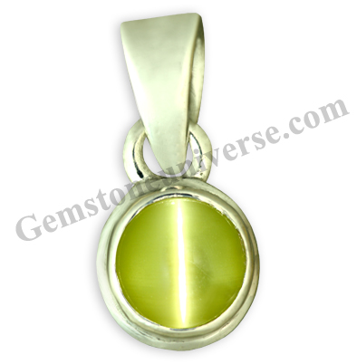 Mesmerizing Neptune Green Chrysoberyl Cat’s Eye Pendant with a majestic Chatoyant Band! Vaiduryam-the Gem of the Dervesh-Ketu the planet of God realization and Moksha! Gemstoenuniverse.com