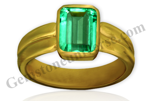 Fresh Young Grass Green Coscuez Mine Colombian emerald with true spectral Green Color and no other tone- Miracle of Nature and a precious Natural Beauty!