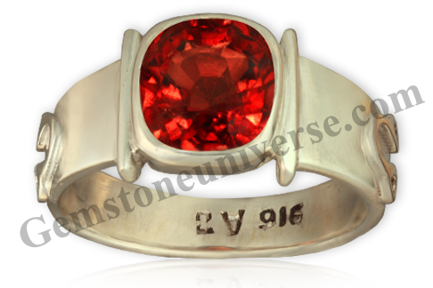Deep Burnt Imperial Cinnamon Hessonite Garnet Talismanic Ring-Gomed-The Gemstone of Rahu. Gemstoneuniverse.com
