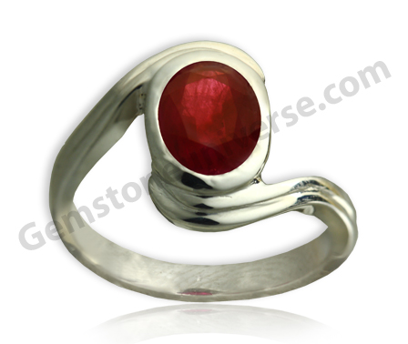 Noble and Sattvik Sun energies with an exotic Mong Hsu Mine imperial pigeon blood ruby set in Sterling Silver ring. A joyful experience to see a fully natural, non glass filled ruby.