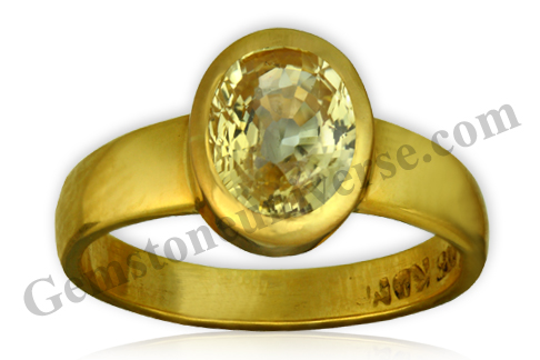 The most pleasant light butter Yellow natural and untreated Ceylon Yellow Sapphire! Entry-level Jyotish Quality but turned out splendid! Gemstoneuniverse.com