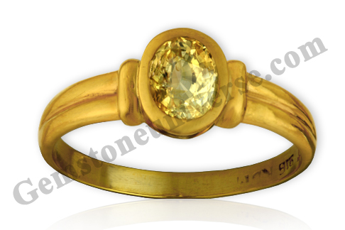 Entrancing energy and a celestial glow in this Golden Butter yellow, Natural and untreated Ceylon Yellow Sapphire- the gem of the saintly planet – Jupiter! Gemstoneuniverse.com