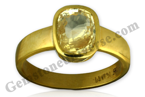Distinctive colour and legendary clarity in this Natural and untreated Ceylon Yellow Sapphire- the gem of astrologically the oldest planet – Jupiter! Gemstoneuniverse.com