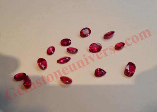 Unheated Mong Hsu Burma ruby small lot acquired by Gemstoneuniverse. Notice the color is finer than Mogok Unheated Mong Hsu Burma ruby small lot acquired by Gemstoneuniverse. Notice the color is finer than Mogok
