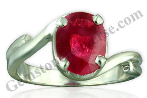 Rare and sparkling Imperial Pigeon Blood Red natural and untreated Burma Ruby! A royal gem for the king of planets – Sun/Surya! Gemstoneuniverse.com
