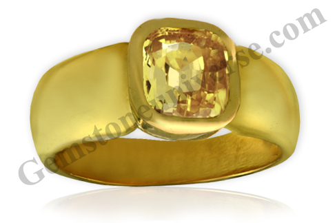 Revel in the absolute perfection of this Finest Golden Yellow Natural and untreated Ceylon Yellow Sapphire- the gem of the planet of Good Fortune – Jupiter! Gemstoneuniverse.com