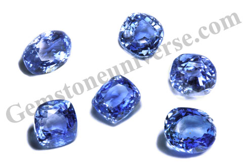 New rare lot of unheated Blue Sapphires from Sri Lanka with cornflower Blue color. March 2011 special. Gemstoneuniverse.com