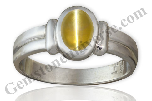 Milk and Honey colored with a perfectly centred sharp chatoyant band! Fully natural Ceylon Chrysoberyl Cat’s Eye! Chrysoberyl Cat’s Eye the gemstone of Ketu! Gemstoneuniverse.com