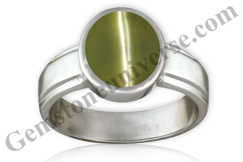Rare and Collectible, mammoth and majestic fully natural Ceylon Chrysoberyl Cat’s Eye with a sharp silvery white dual Chatoyant band! Chrysoberyl Cat’s Eye for Ketu! Gemstoneuniverse.com