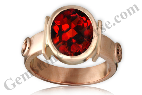 Deep intimate Red colored Mozambique Red Garnet! Red Garnet is the best alternate gem for Natural Ruby â€“ The gem of the Planet Sun! Gemstoneuniverse.com