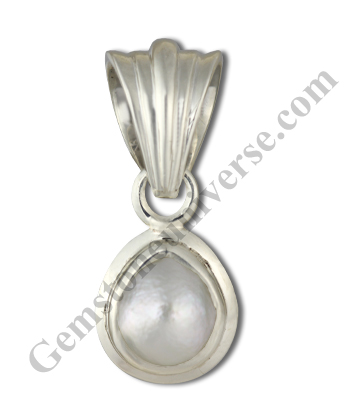 Pure white color and pure energies in this non-nucleated undrilled Australian Pearl! Natural Pearl the gem of Chandra/ Moon! Gemstoneuniverse.com