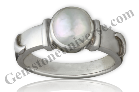Wonderful translucence and pristine white color in this Non-nucleated undrilled Australian Pearl! Natural Pearl the gem of the planet of the mind - Chandra/ Moon! Gemstoneuniverse.com