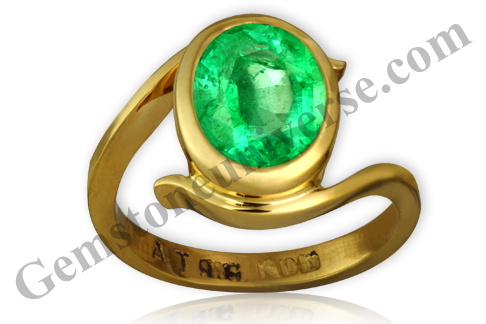 Reach ecstatic highs with this fully natural and unenhanced Vivid Zambian green Zambian Emerald! Emerald - the gem of Mercury! Gemstoneuniverse.com