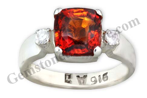 Revving with the immense powers of the shadowy planet Rahu! Deep Burnt Orangish Cinnamon Natural Hessonite - the gem of Rahu! Gemstoneuniverse.com
