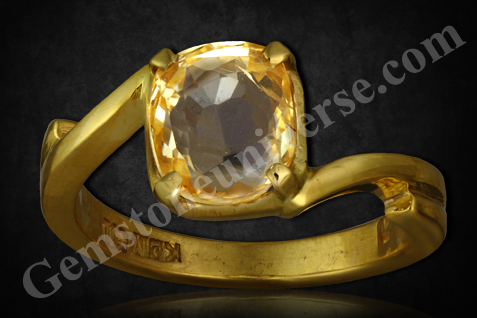 Timeless elegance and classic sophistication in this Butter yellow Natural and untreated Ceylon Yellow Sapphire! Natural Yellow Sapphire the gem of benign Jupiter! Gemstoneuniverse.com