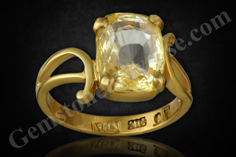 A brilliant gemstone with captivating beauty and a fine Light Butter yellow Natural and untreated Ceylon Yellow Sapphire! Natural Yellow Sapphire the gem of benign Jupiter! Gemstoneuniverse