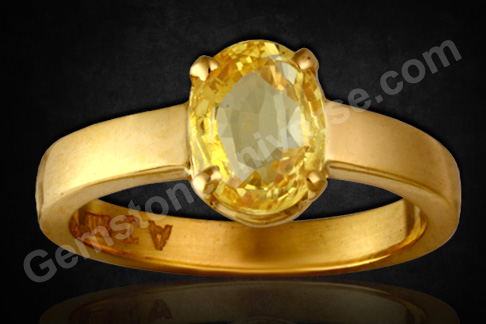 Truth, Nobility, Good fortune with this flawless unheated Ceylon Yellow Sapphire! Enjoy the Rich Yellow Color and the zenith of Jyotish Gemstones.