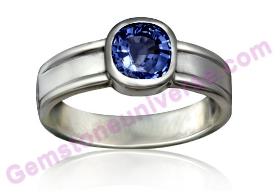 Cornflower blue with violet overtones and redefining brilliance! Fully natural and untreated Ceylon Blue Sapphire, the gem of Saturn! Gemstoneuniverse.com
