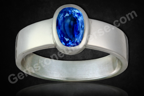 With the power to balance the Sahasrara chakra/crown chakra, the chakra where the Kundalini unites with the cosmic energy, Natural and untreated Blue Sapphire, the gem of Saturn! Gemstoneuniverse.com