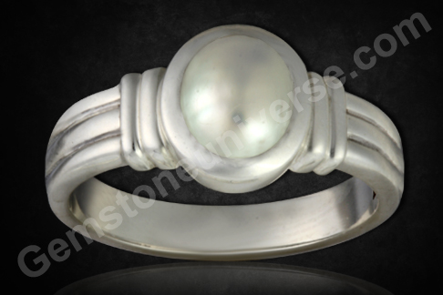Gentle but strong, Serene yet powerful! Fully natural and non-nucleated undrilled Australian Pearl! Natural Pearl the gem of the planet of the mind - Chandra/ Moon! Gemstoneuniverse.com