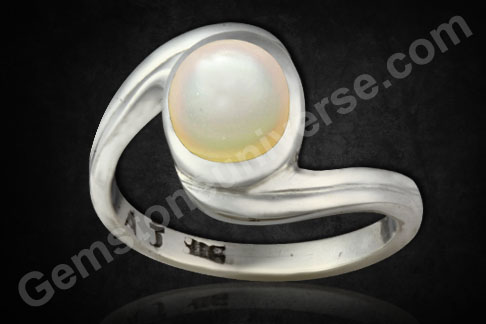 Enriched glow and wonderful translucense in this fully natural Australian Pearl with rose overtones! Natural Pearl the gem of - Chandra/ Moon! Gemstoneuniverse.com