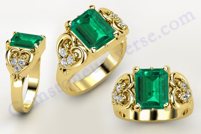 An Aristocratic and August beauty with unmatched grandeur! Rare and out of the ordinary, Natural and unenhanced Colombian Emerald with an enchanting rich green color! Emerald - the gem of Mercury! Gemstoneuniverse.com