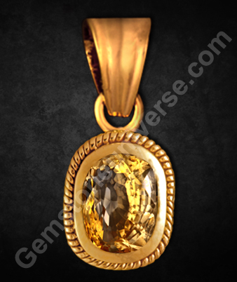 Wisdom, Good fortune, wealth and knowledge the blessings of Jupiter in this Yellow Sapphire pendant.