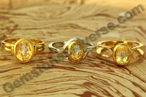 Natural Yellow Sapphire the gemstone for the Vedic astrology signs of Sagittarius and Pisces ruled by Jupiter!