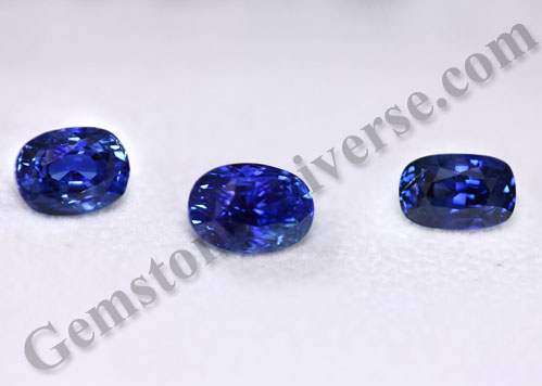 Natural Blue Sapphires with Royal Blue Color Natural Blue Sapphires with Royal Blue Color