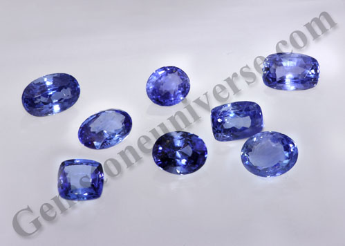Cornflower Blue Colored Natural Blue Sapphires Lot from Sri Lanka