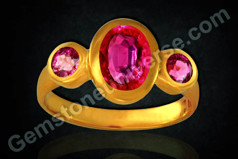 Magical sparkle with super Sun energies in this Ruby Ring- Natural Ruby the Gemstone of Sun