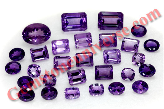 Healing Crystal Amethyst- the superior alternative gemstone/ Uparatana to Blue Sapphire. New eye Clean Lot from Brazil