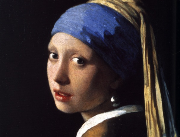 Johannes Vermeer's - The Girl with the Pearl Earring; the cornflower blue color is ever present