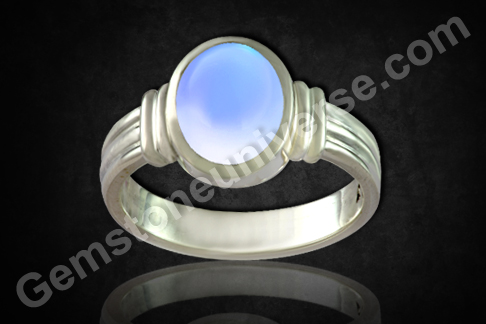 Enchanting Moon Energies in a Natural Blue Moonstone Ring