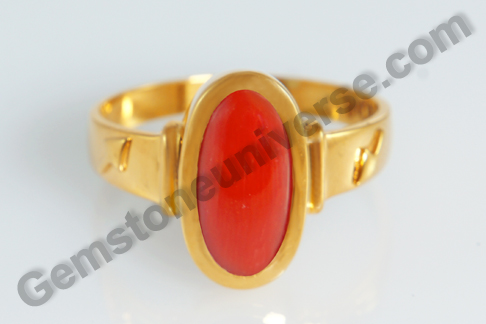 Fine Organic, Natural Organic Red Coral – Superior Mars Talisman Ring