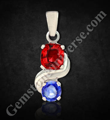 The Harmony Pendant - Blend of Powers with Hessonite and Blue Sapphire