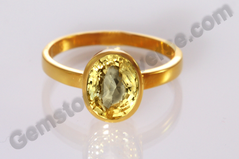 Scintilla of a Ceylon Yellow Sapphire - Jupiter Talisman Ring