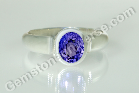 Mesmerizing Beauty – Indraneelam, Stunning Ceylon Sapphire in a Saturn Ring
