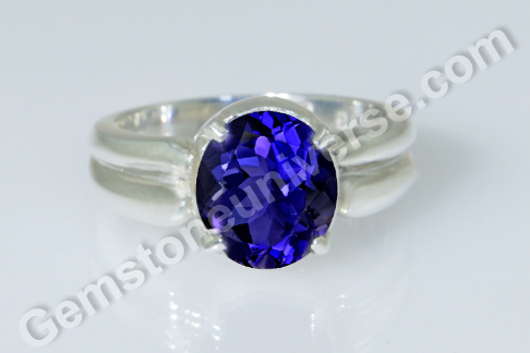 Charm and Elegance in a Natural Iolite Ring