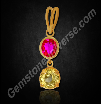Planetary Powers of Sun and Jupiter in confluence - Two-Gem Pendant