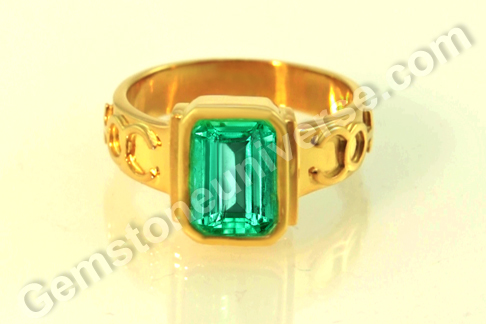 Heal Yourself and Release the Past - Precious Natural Emerald in a Mercury Talisman