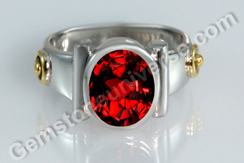 Sacred Herbal Ash Ring for Sun Ruby or Garnet Set with the Arka Herb Sacred Herbal Ash Ring for Sun Ruby or Garnet Set with the Arka Herb