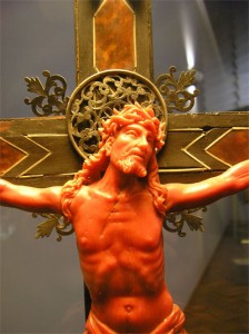 Carved Coral Christ Crucifix