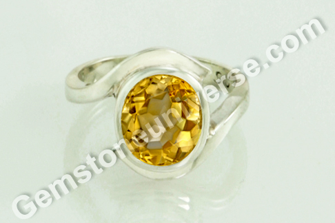 Golden Glow of Power, Celebration and Piety - Natural Imperial Golden Yellow Topaz Ring